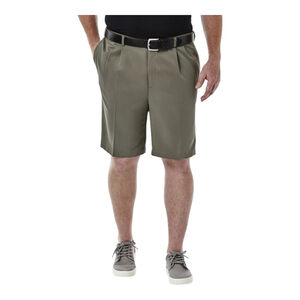 Haggar Men's Taupe Cool 18 Pleated Expandable Shorts 38W